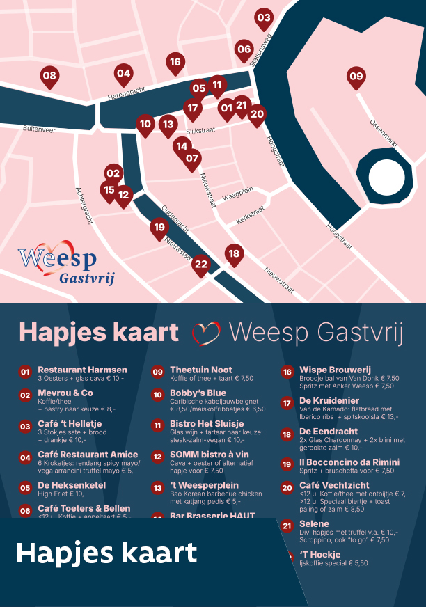 Hapjes kaart
